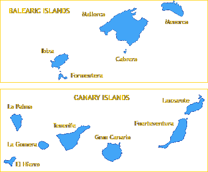 Islands of Spain - Map