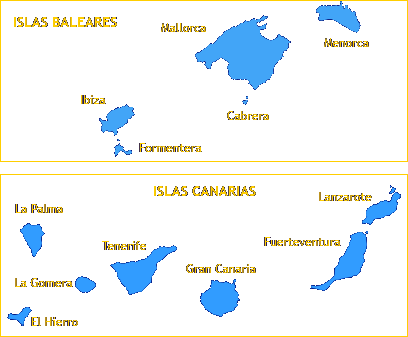 Islas de Espaa - Mapa